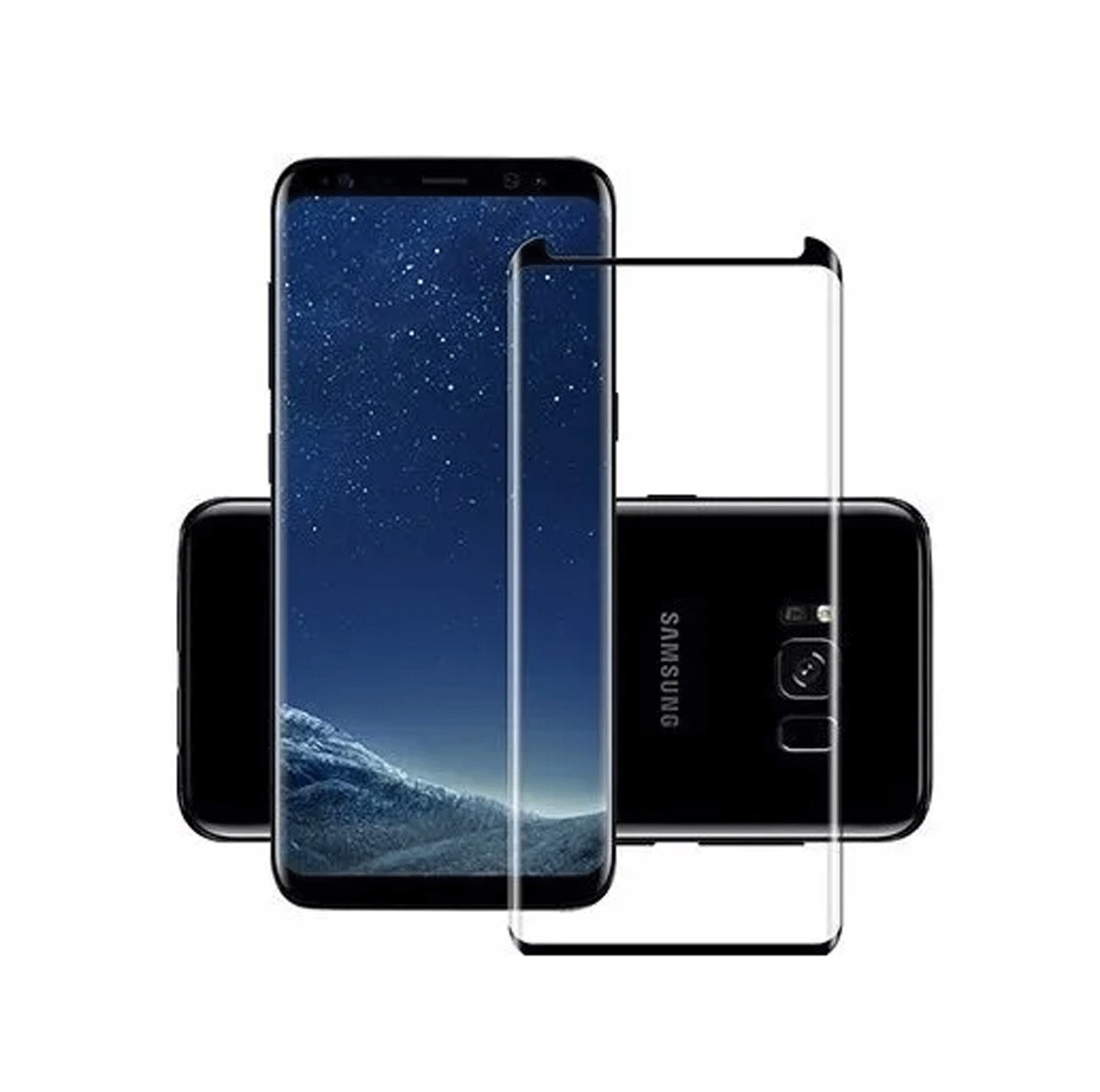 Protectores para celular  para Samsung  S8 Templado pantalla small curvo 5D Negro